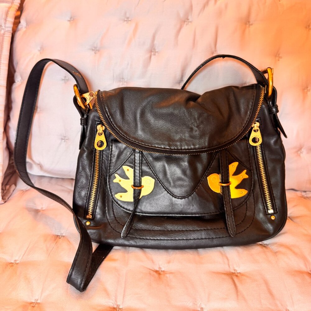 Marc Jacobs 'Petal to the Metal' Natasha cross-body bag w/ gold sparrow hardware